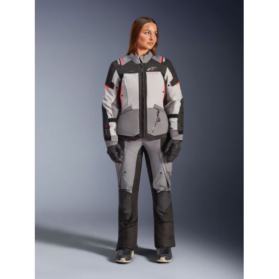 Veste Alpinestars Stella Andes V4 Drystar - Gris Bleu Ice Corail fluo