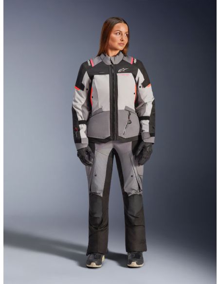 Veste Alpinestars Stella Andes V4 Drystar - Gris Bleu Ice Corail fluo