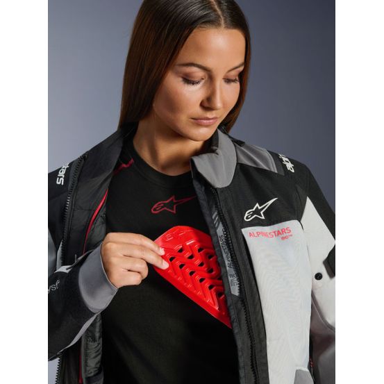 Veste Alpinestars Stella Andes V4 Drystar - Gris Bleu Ice Corail fluo