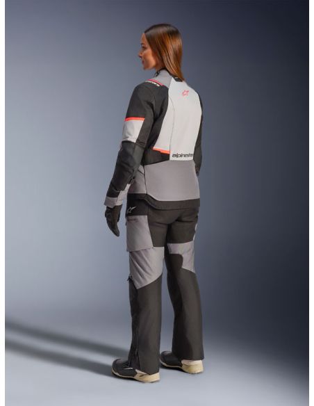 Veste Alpinestars Stella Andes V4 Drystar - Gris Bleu Ice Corail fluo