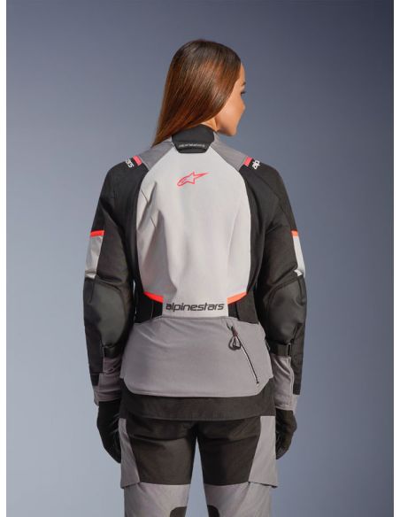 Veste Alpinestars Stella Andes V4 Drystar - Gris Bleu Ice Corail fluo