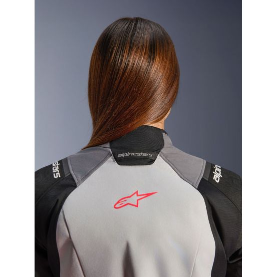 Veste Alpinestars Stella Andes V4 Drystar - Gris Bleu Ice Corail fluo