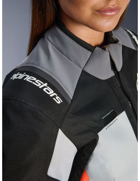 Veste Alpinestars Stella Andes V4 Drystar - Gris Bleu Ice Corail fluo