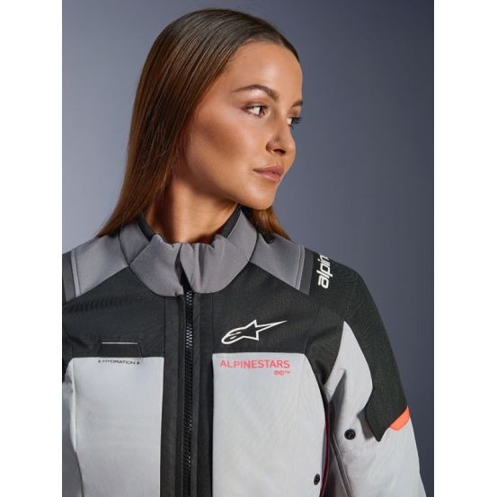 Veste Alpinestars Stella Andes V4 Drystar - Gris Bleu Ice Corail fluo