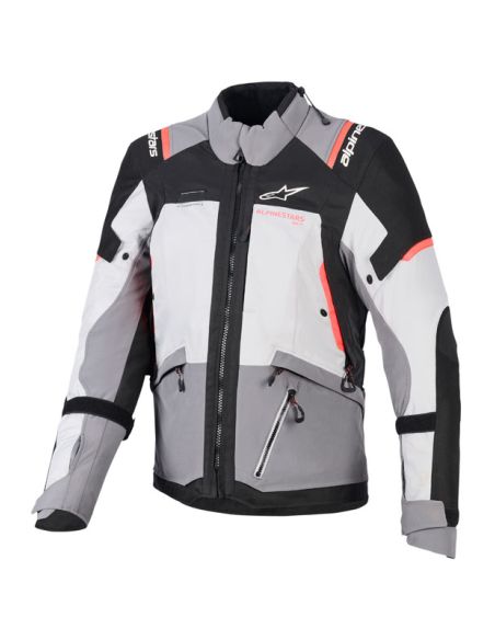 Veste Alpinestars Stella Andes V4 Drystar - Gris Bleu Ice Corail fluo