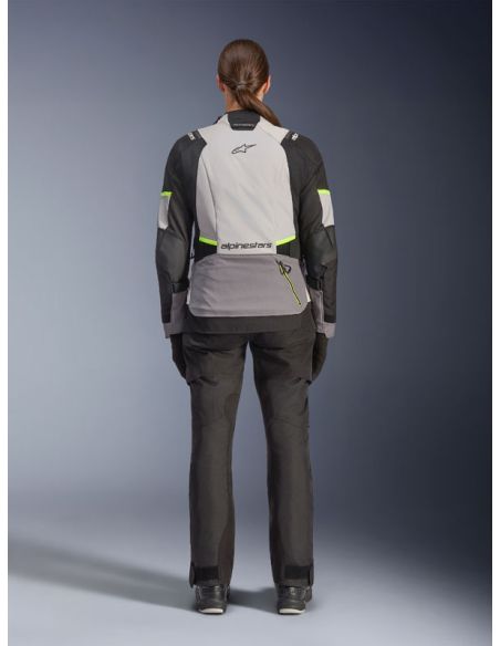 Veste Alpinestars Stella Andes V4 Drystar - Gris Bleu Ice Jaune fluo