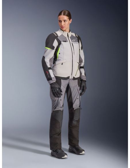Veste Alpinestars Stella Andes V4 Drystar - Gris Bleu Ice Jaune fluo