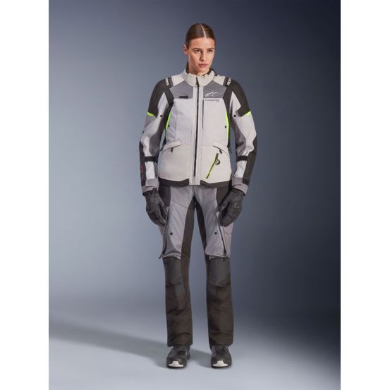 Veste Alpinestars Stella Andes V4 Drystar - Gris Bleu Ice Jaune fluo