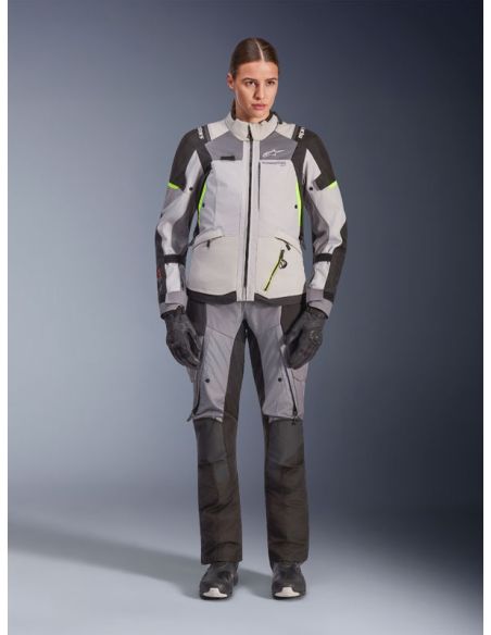 Veste Alpinestars Stella Andes V4 Drystar - Gris Bleu Ice Jaune fluo