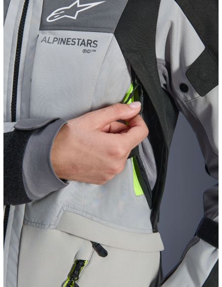 Veste Alpinestars Stella Andes V4 Drystar - Gris Bleu Ice Jaune fluo