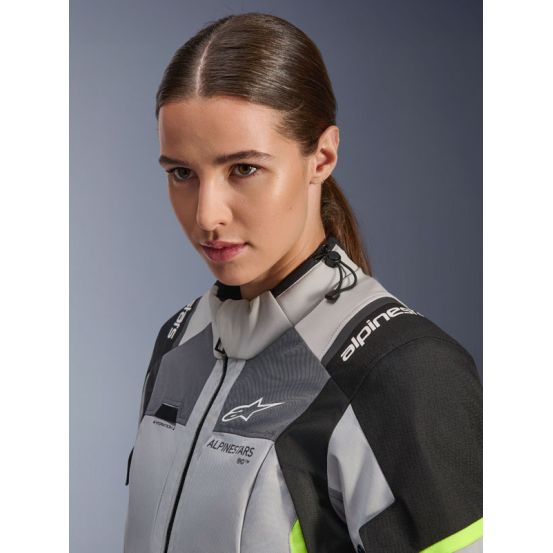 Veste Alpinestars Stella Andes V4 Drystar - Gris Bleu Ice Jaune fluo