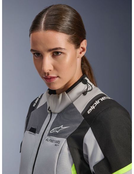Veste Alpinestars Stella Andes V4 Drystar - Gris Bleu Ice Jaune fluo