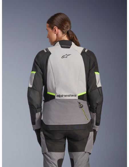 Veste Alpinestars Stella Andes V4 Drystar - Gris Bleu Ice Jaune fluo