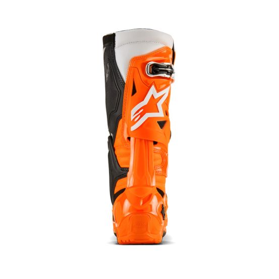 Bottes cross Alpinestars Tech 10 Enduro - Orange Fluo Noir Blanc