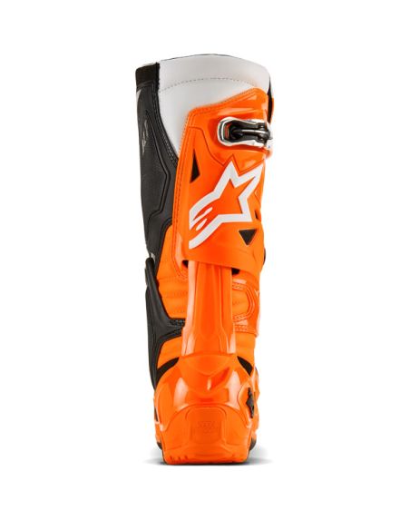 Bottes cross Alpinestars Tech 10 Enduro - Orange Fluo Noir Blanc