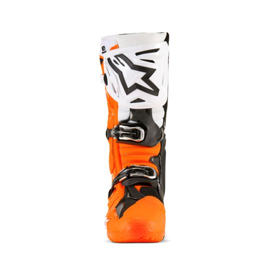 Bottes cross Alpinestars Tech 10 Enduro - Orange Fluo Noir Blanc