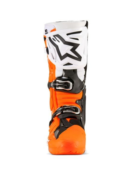Bottes cross Alpinestars Tech 10 Enduro - Orange Fluo Noir Blanc
