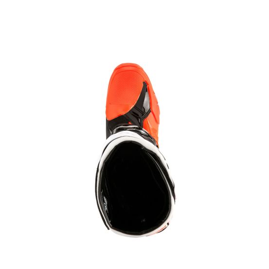 Bottes cross Alpinestars Tech 10 Enduro - Orange Fluo Noir Blanc