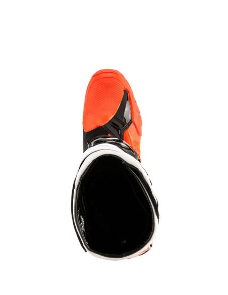 Bottes cross Alpinestars Tech 10 Enduro - Orange Fluo Noir Blanc