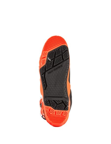 Bottes cross Alpinestars Tech 10 Enduro - Orange Fluo Noir Blanc