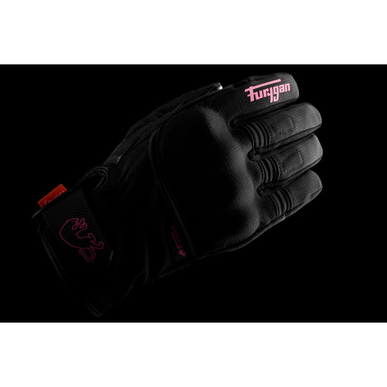 Gants Femme Furygan JET LADY ALL SEASONS D3O EVO - Noir Rose