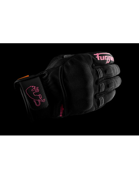 Gants Femme Furygan JET LADY D3O EVO - Noir Rose