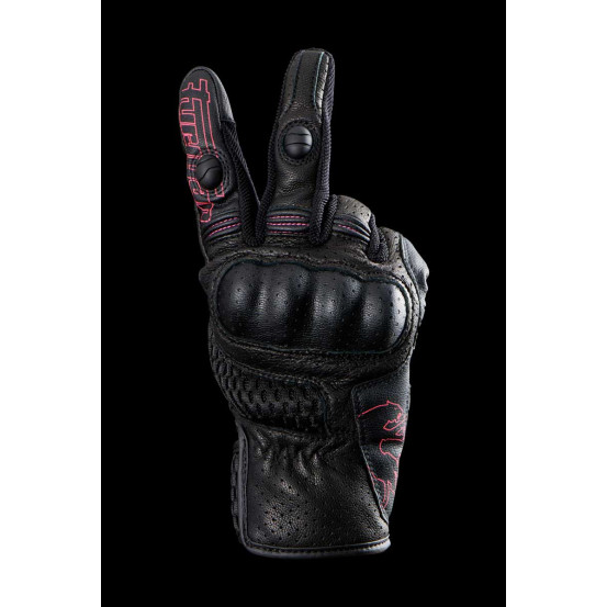Gants Femme Furygan TD AIR LADY - Noir Blanc Rose