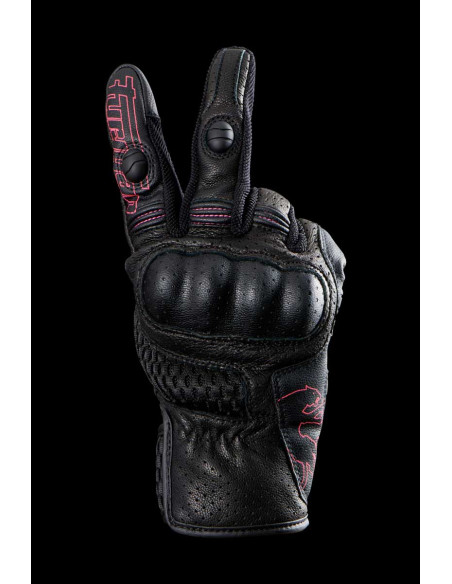Gants Femme Furygan TD AIR LADY - Noir Blanc Rose