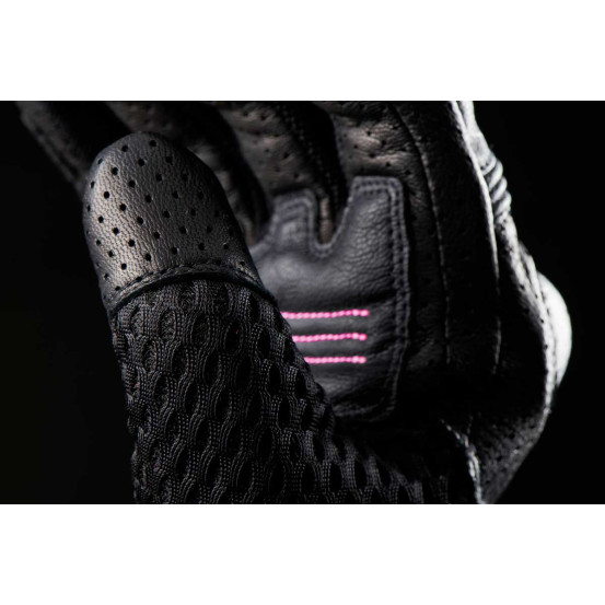 Gants Femme Furygan TD AIR LADY - Noir Blanc Rose
