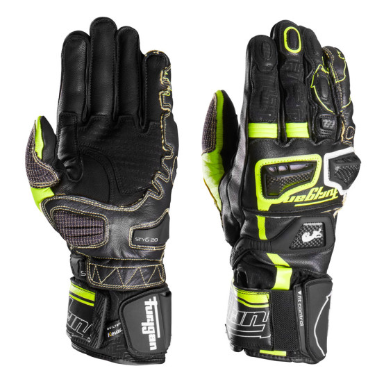 Gants Furygan STYG20 X KEVLAR - Noir Jaune Fluo Blanc