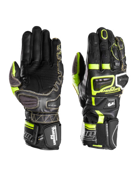 Gants Furygan STYG20 X KEVLAR - Noir Jaune Fluo Blanc