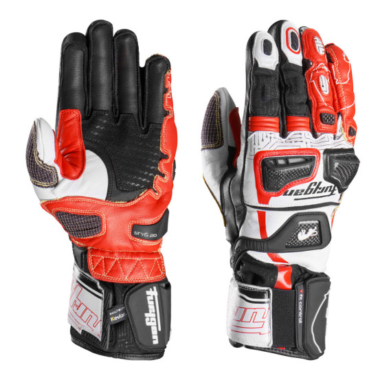 Gants Furygan STYG20 X KEVLAR - Noir Blanc Rouge