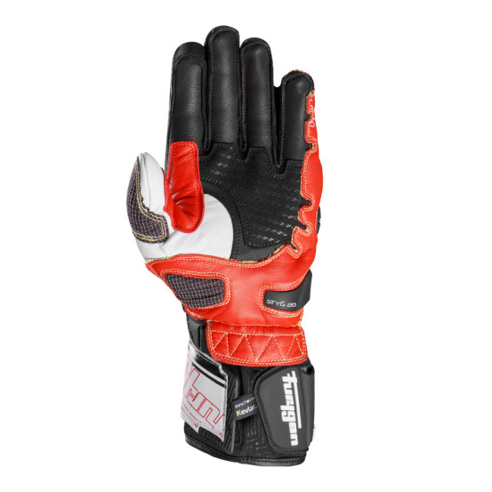 Gants Furygan STYG20 X KEVLAR - Noir Blanc Rouge