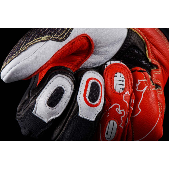 Gants Furygan STYG20 X KEVLAR - Noir Blanc Rouge