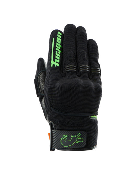 Gants Furygan JET D3O EVO - Noir Vert Fluo