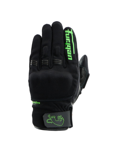 Gants Furygan JET D3O EVO - Noir Vert Fluo