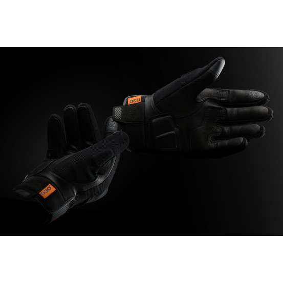 Gants Furygan JET D3O EVO - Noir Vert Fluo