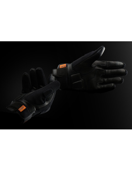 Gants Furygan JET D3O EVO - Noir Vert Fluo