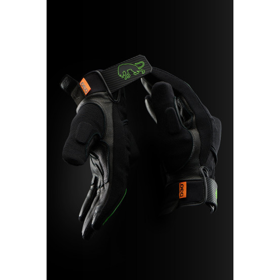 Gants Furygan JET D3O EVO - Noir Vert Fluo