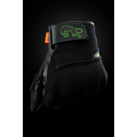 Gants Furygan JET D3O EVO - Noir Vert Fluo