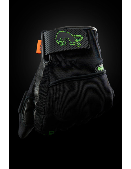 Gants Furygan JET D3O EVO - Noir Vert Fluo