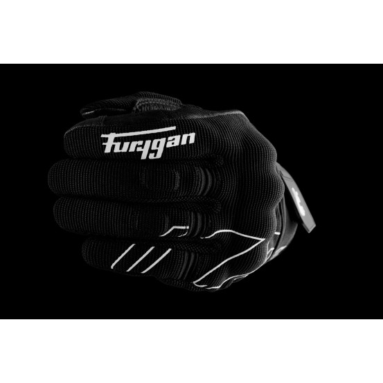 Gants Furygan JET NEON D3O - Noir Blanc