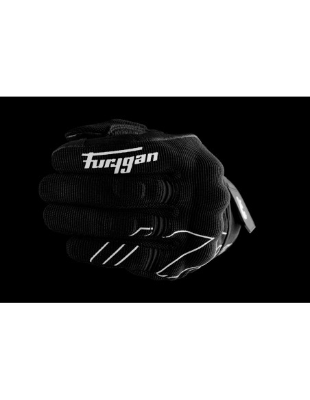 Gants Furygan JET NEON D3O - Noir Blanc