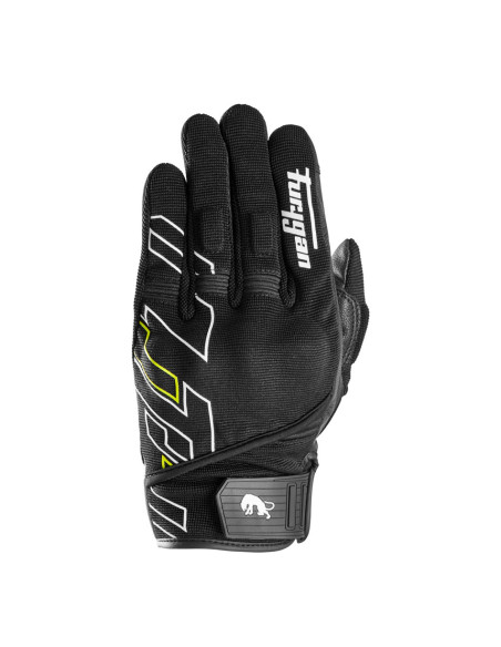 Gants Furygan JET NEON D3O - Noir Blanc Jaune Fluo