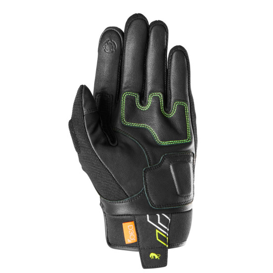 Gants Furygan JET NEON D3O - Noir Blanc Jaune Fluo