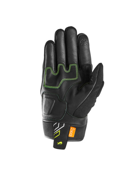 Gants Furygan JET NEON D3O - Noir Blanc Jaune Fluo
