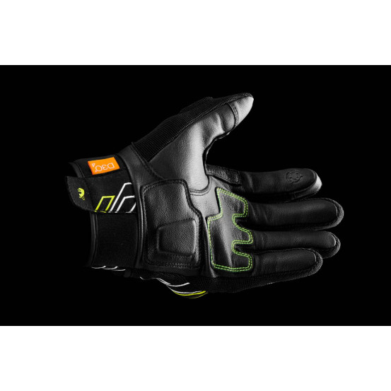 Gants Furygan JET NEON D3O - Noir Blanc Jaune Fluo