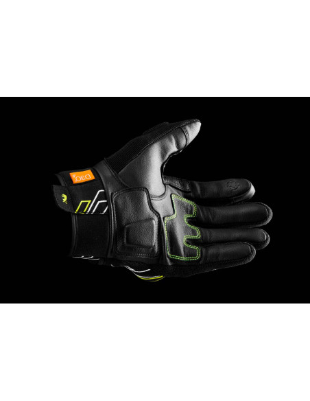 Gants Furygan JET NEON D3O - Noir Blanc Jaune Fluo