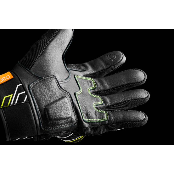 Gants Furygan JET NEON D3O - Noir Blanc Jaune Fluo