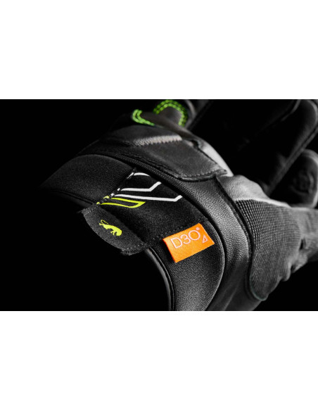 Gants Furygan JET NEON D3O - Noir Blanc Jaune Fluo